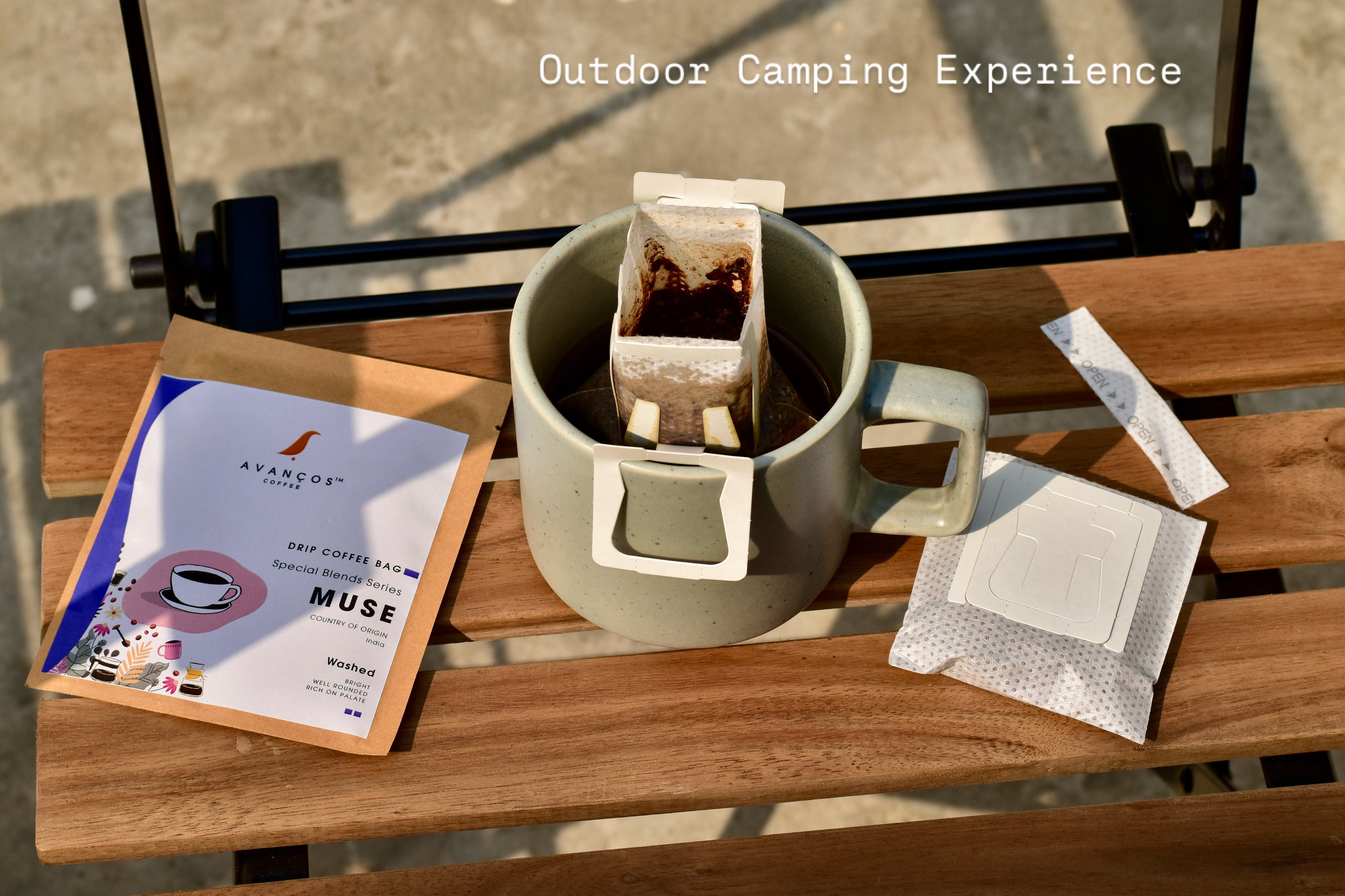 coffee drip bags for outdoor coffee brewing.