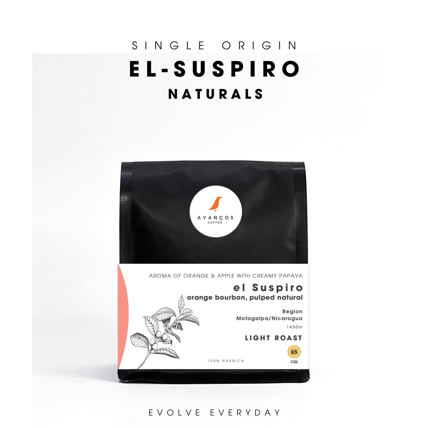 EL SUSPIRO - LIGHT ROAST - SINGLE ORIGIN COFFEE - NICARAGUA - CQI 85 - WHOLE BEAN & GROUND COFFEE