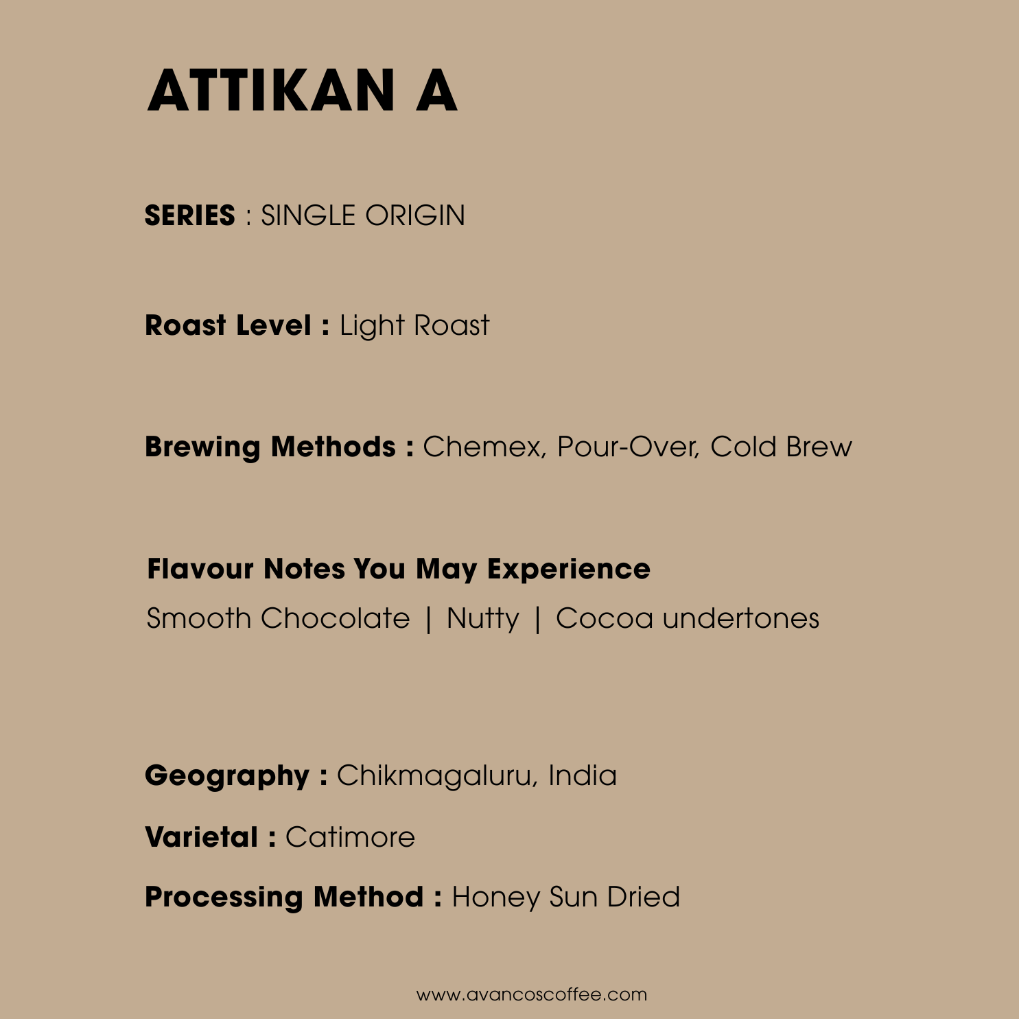 ATTIKAN A | Honey Sun Dried | Light Roast