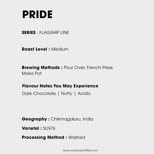 PRIDE - FLAGSHIP MEDIUM ROAST - 100% ARABICA
